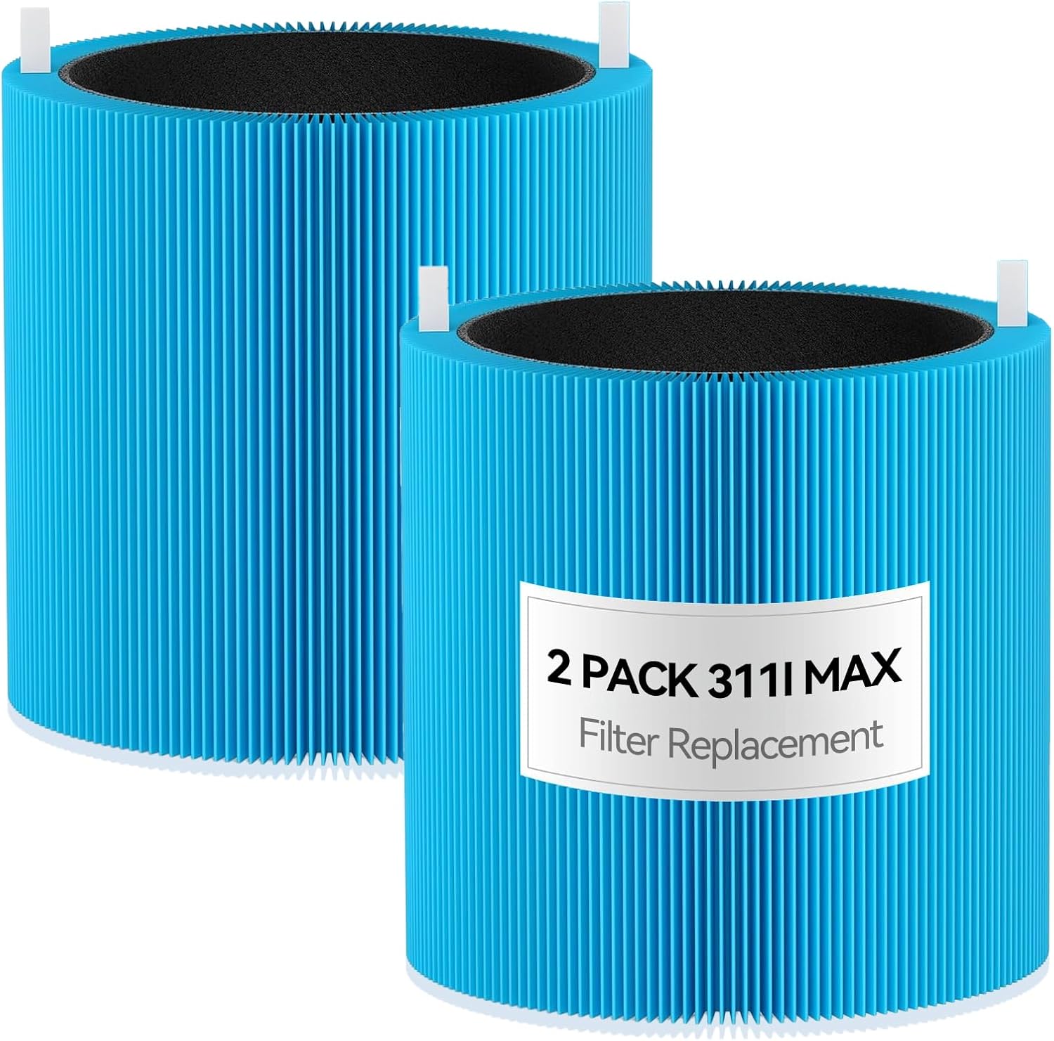 2 Pack Blue Pure 311i Max AllergenBlock Replacement Filter, Compatible with BLUEAIR Blue Pure 311i Max Air Purifier, Advanced Activated Carbon Filter