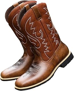 Legou Western cowboy boots tall embroidered retro men and women large size