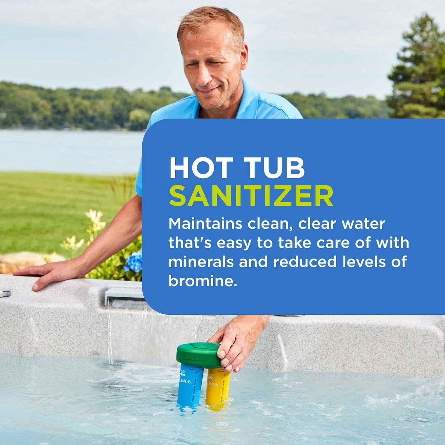 FROG Serene Floating System for Hot Tubs - Quick & Easy Prefilled Hot Tub Sanitizer - Hot Tub Maintenance System with Sanitizing Minerals & Bromine - 3 Month Bundle - Image 5