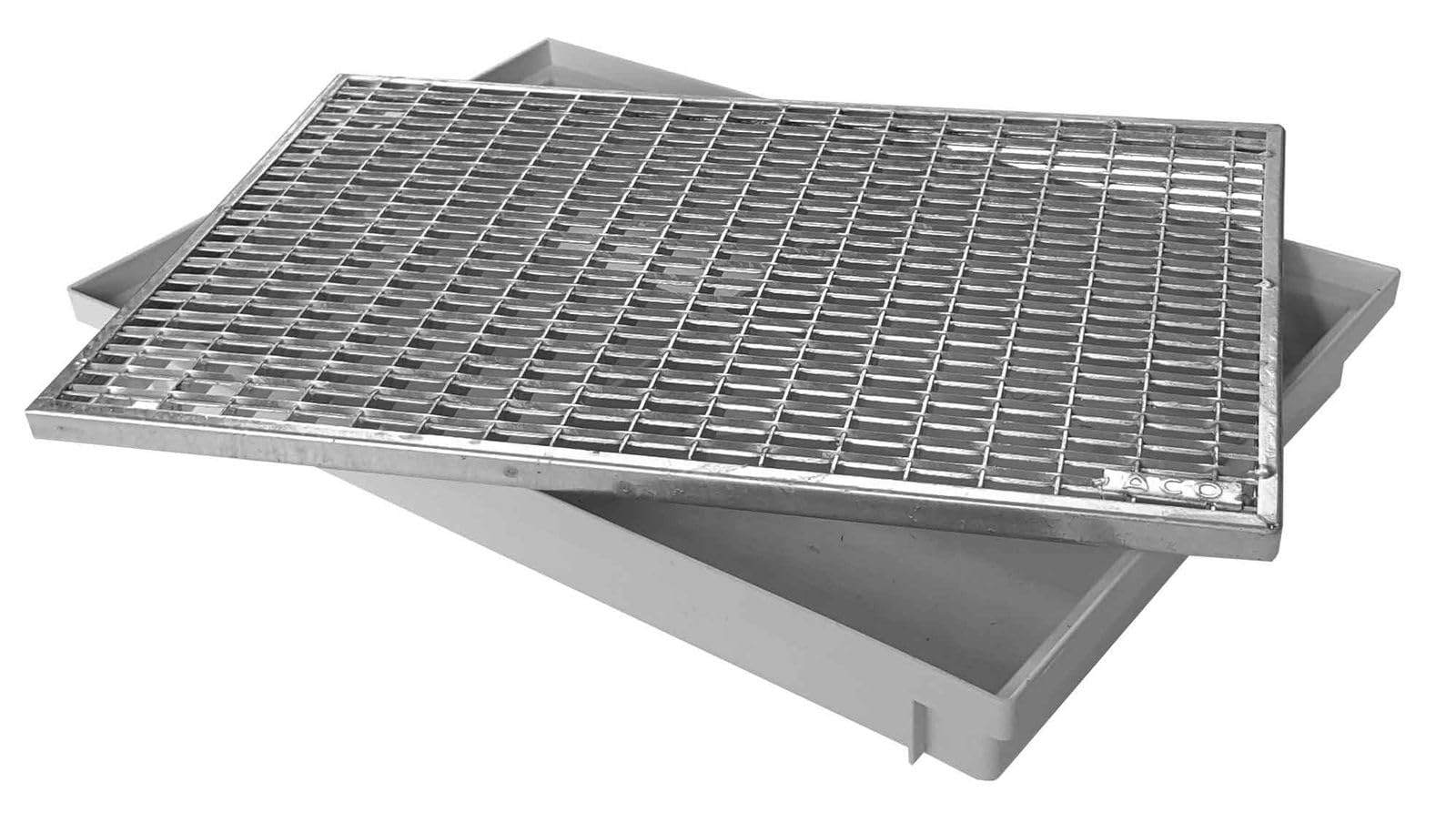 ACO 60x40cm Schuhabstreifer V-Stab Maschenrost mit Bodenwanne Vario Light Abtreter Fußmatte