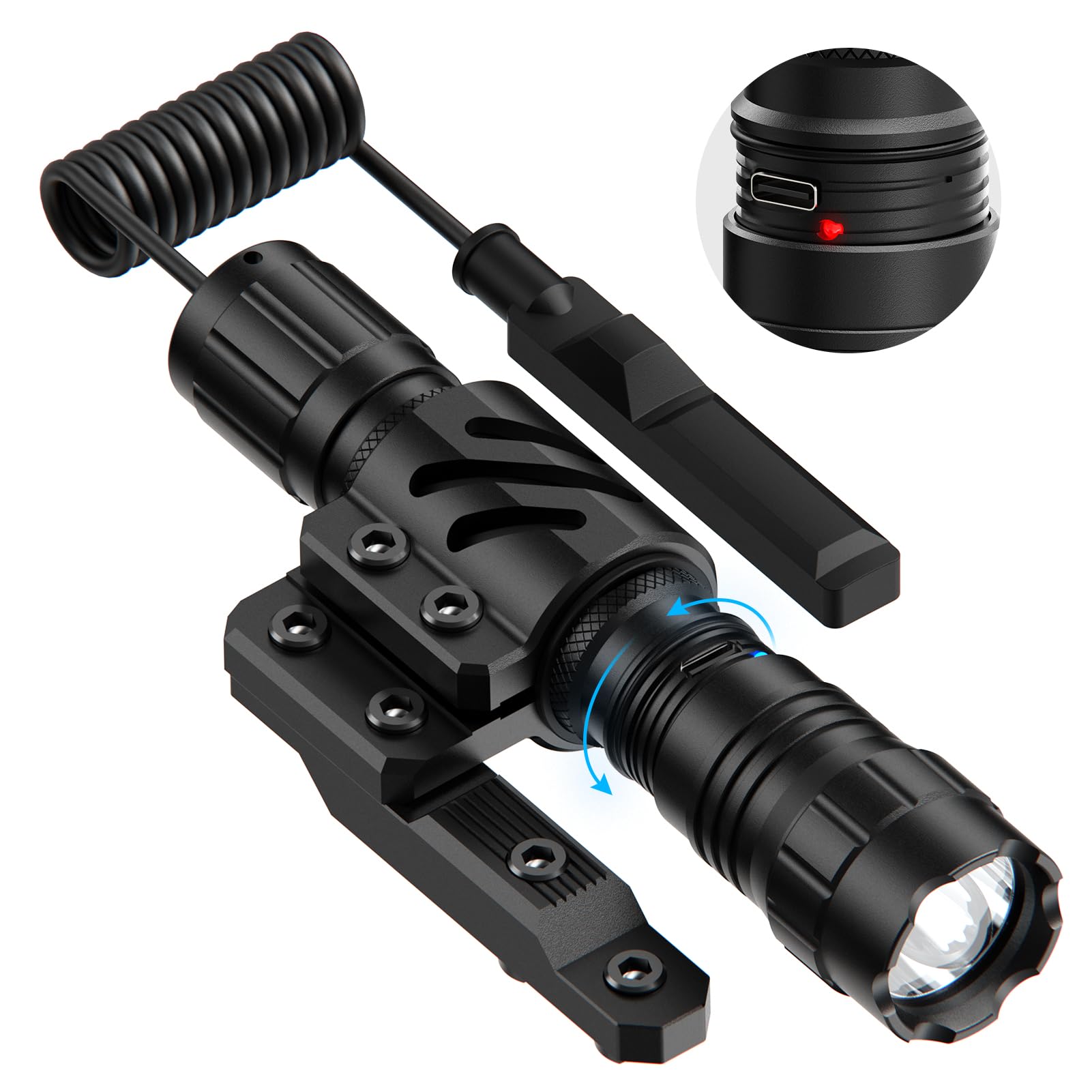 Feyachi FL34 Lampe de poche LED 1500 lumens extrêmement lumineuse IPX7 étanche pour camping, pêche, urgence, extérieur