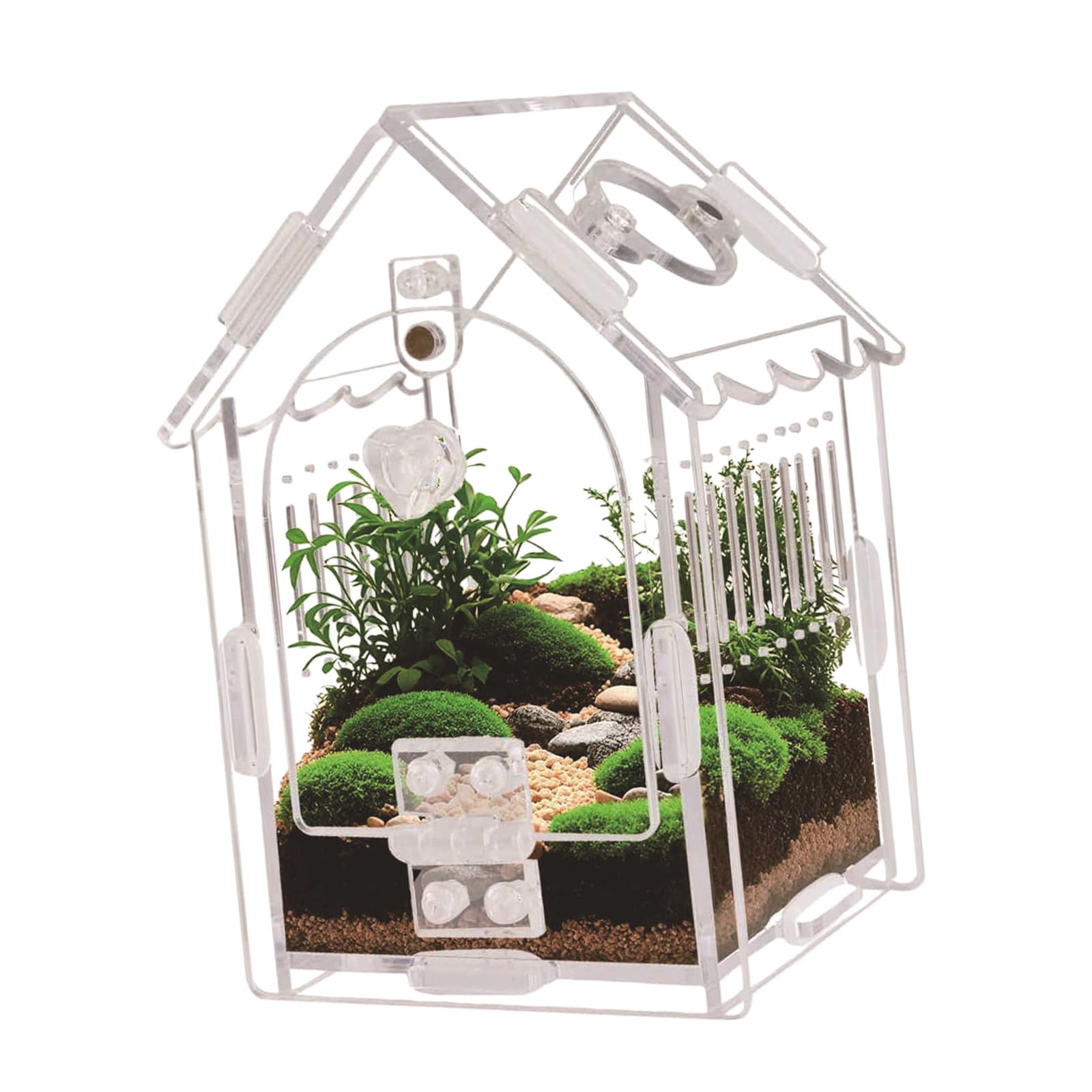 Small Acrylic Animal Terrariums with Bottom Drain for Simple and Observability Breeder Cistern for Reptiles