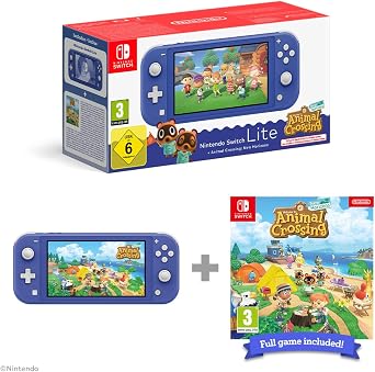 Nintendo Switch Lite Blue + Animal Crossing New Horizons