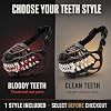 Bozal de Halloween para perro, máscara de monstruo aterrador con dientes, correas ajustables | Bozal de perro aterrador con dientes, máscara de disfraz de látex natural flexible con correas ajustables para fiestas de Halloween, tallas S a XXL 5