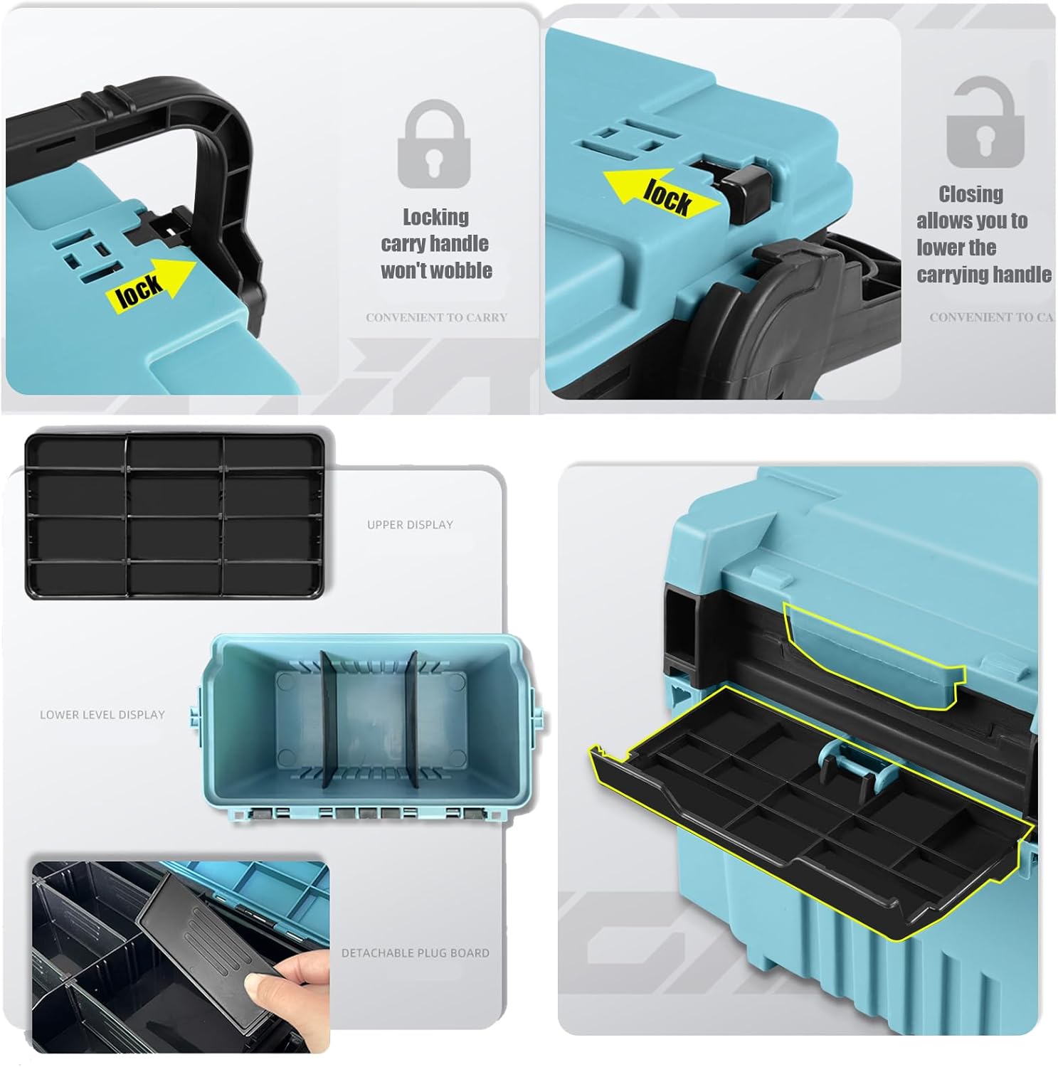 釣りタックルボックス 釣りバケツ ロッドホルダー付き 釣り具収納 多