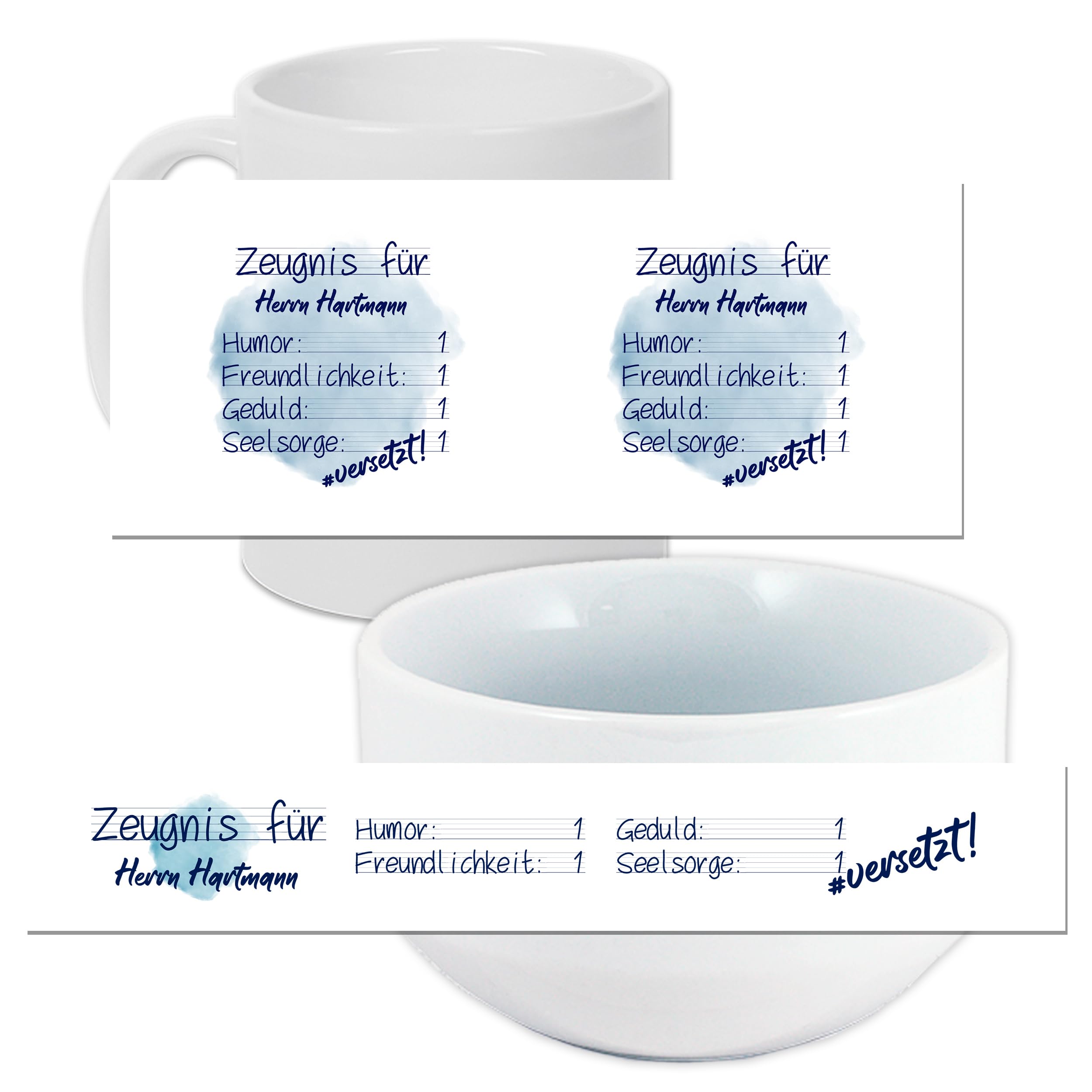 GRAZDesign Frühstücksset Personalisiert - Müslischale & Tasse Mit Namen