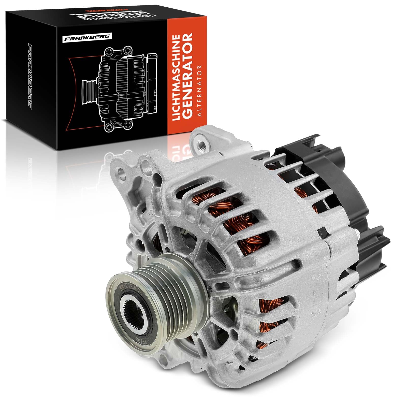 Frankberg Alternador con Polea de Rueda Libre Compatible con O.c.t.a.v.i.a III Combi 5E5 5E6 2.0L T.i.g.u.a.n AD1 AX1 2.0L Golf VII 5G1 BE1 BE2 BQ1 1.4L Golf VII 5G1 BE1 BE2 BQ1 2.0L 3L903023J