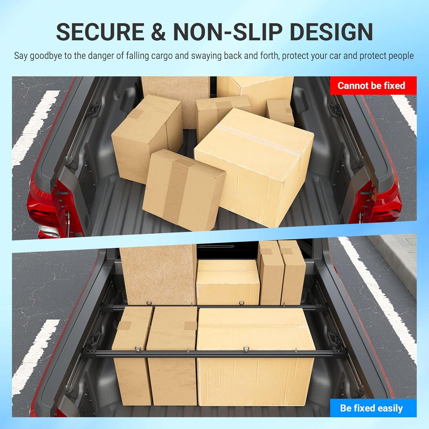 Truck Bed Divider Compatible with 2022-2026 Ford Maverick Cargo Manager Molle Panel Truck Bed Organizer Cargo Bar Replacement for 2022-2026 Ford Maverick Accessories