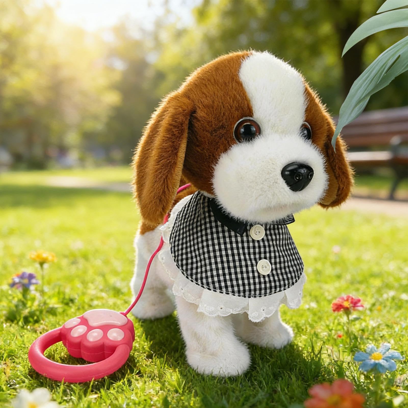 Mascota Robótica Animales De Peluche Perro | Juguetes de Peluche Robóticos que Hablan Regalo Infantil Cumpleaños Casa Dormitorio Salón Jardín Interiores