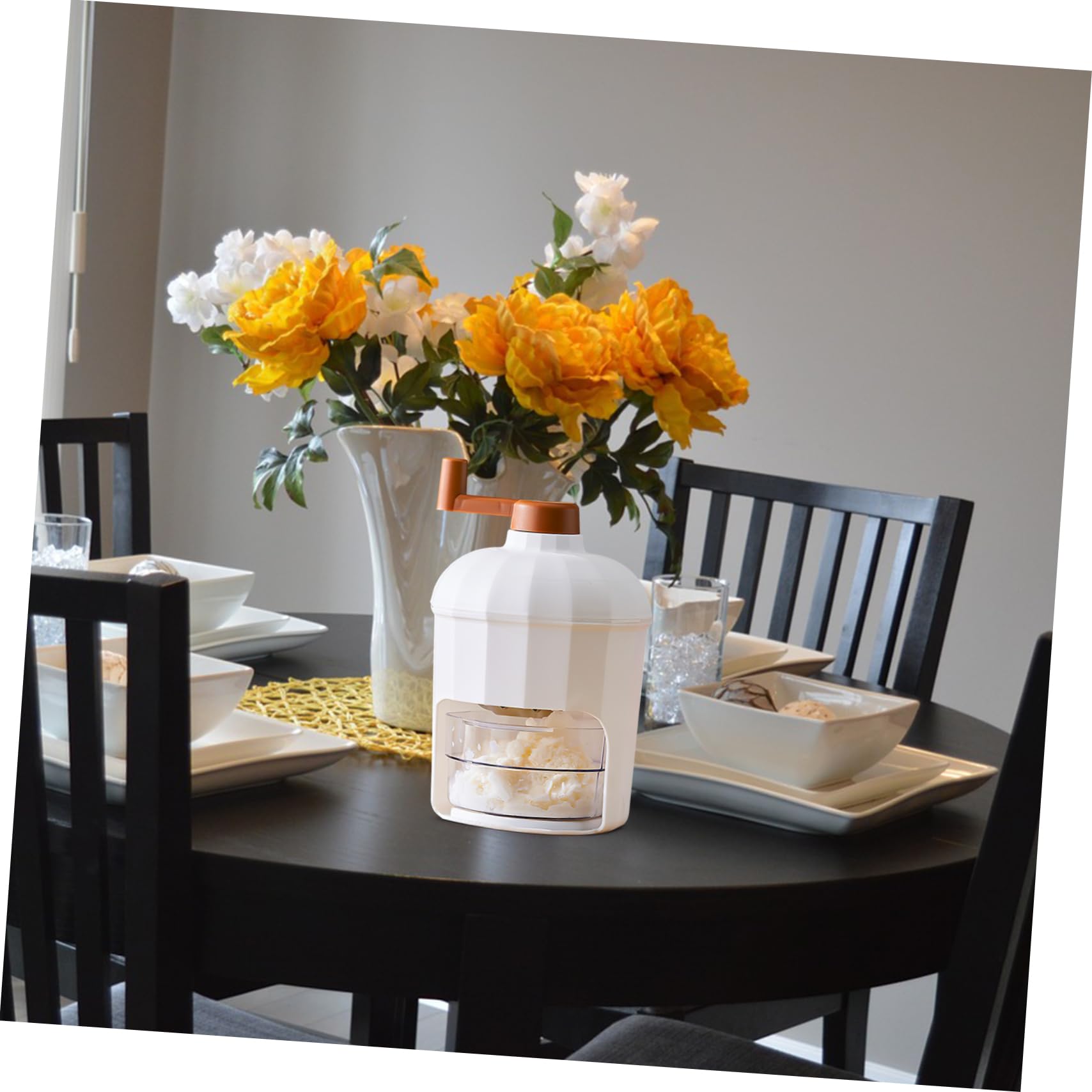 Ciieeo Ice Crusher Machine for Home Manual Ice Maker Compact Design Non-slip Base Easy Cleaning for Kitchen