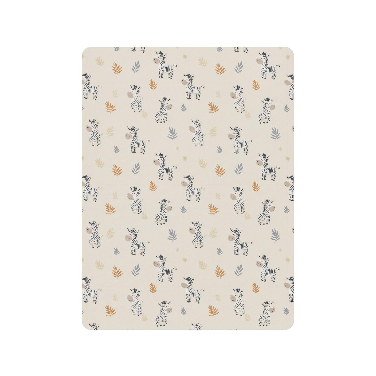 Simpatico cartone animato caccia zebre avorio lenzuola per culla per neonati ragazze cotone baby playard lenzuolo comodo traspirante per bambini lenzuolo per bambini per asilo nido, 1 confezione juego