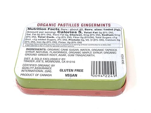 Miniatura 4 de Gingermints USDA Pastillas orgánicas sin gluten veganas en total 6 paquetes