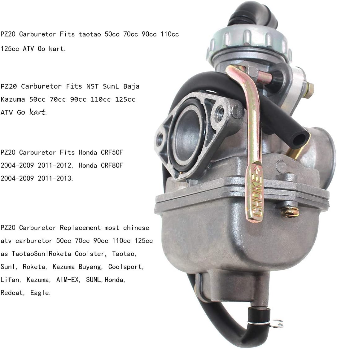 PZ20 110cc ATV Carburetor For TaoTao 110cc 125cc ATV Go Kart Dirt Bike Carb | TaoTao ATV PZ20 110cc 125cc 90cc 70cc 50cc Go Kart Dirt Bike 4 Stroke Engine Carburetor