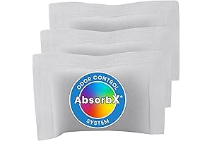 iTouchless AbsorbX Odor, Trash Can Filter for 13+ Gallon Compartments (3-Pack), Natural...