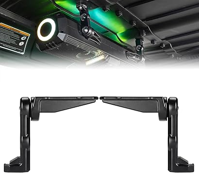 KEMIMOTO Soundbar Bracket for ATV UTV Golf Cart Marine Boat, Aluminum Alloy Speaker Mount Fit Roof