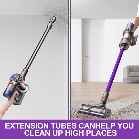 Quick Release Extension Wand Compatible for Dyson V8 V11 V10 V15 V7 Stick Vacuum Cleaners,Tube Vacuum Attachment Vacuums Attachment Pipe for Dyson Vacuums Attachment Extension Tube 74cm (Purple)