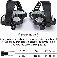 Vista 6 de Pedales de bicicleta estática con correas para bicicleta Peloton, bicicleta de ciclismo giratoria, bicicleta de ejercicio interior, piezas