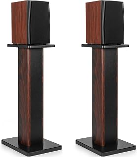27.5 Inch (70CM) - Pair- Wood Speaker Stands for Home-Cinema HiFi Desktop and Satellite Speakers Monitor Stands, Enhanced Audio Listening Experience for Home Theaters