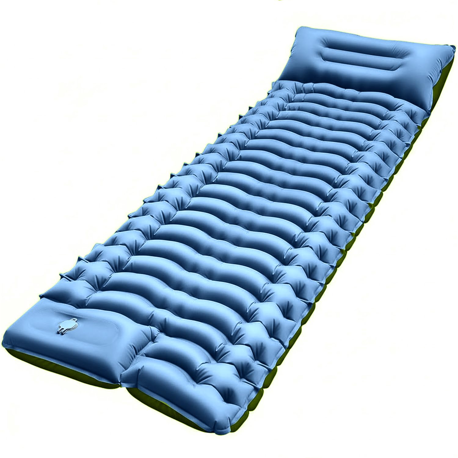 Photo 1 of FUN PAC Camping Sleeping Pad,with Foot Pump and Pillow – Ultralight Compact Sleeping Mat for Backpacking, Hiking, Tent – Portable Single Inflatable Mattress for Outdoor