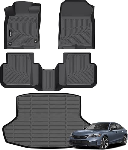 Miniatura 21 de Auxko Alfombrillas para todo tipo de clima, aptas para Honda CR-V 2017-2022, forros de elastómero termoplástico, accesorios para todas