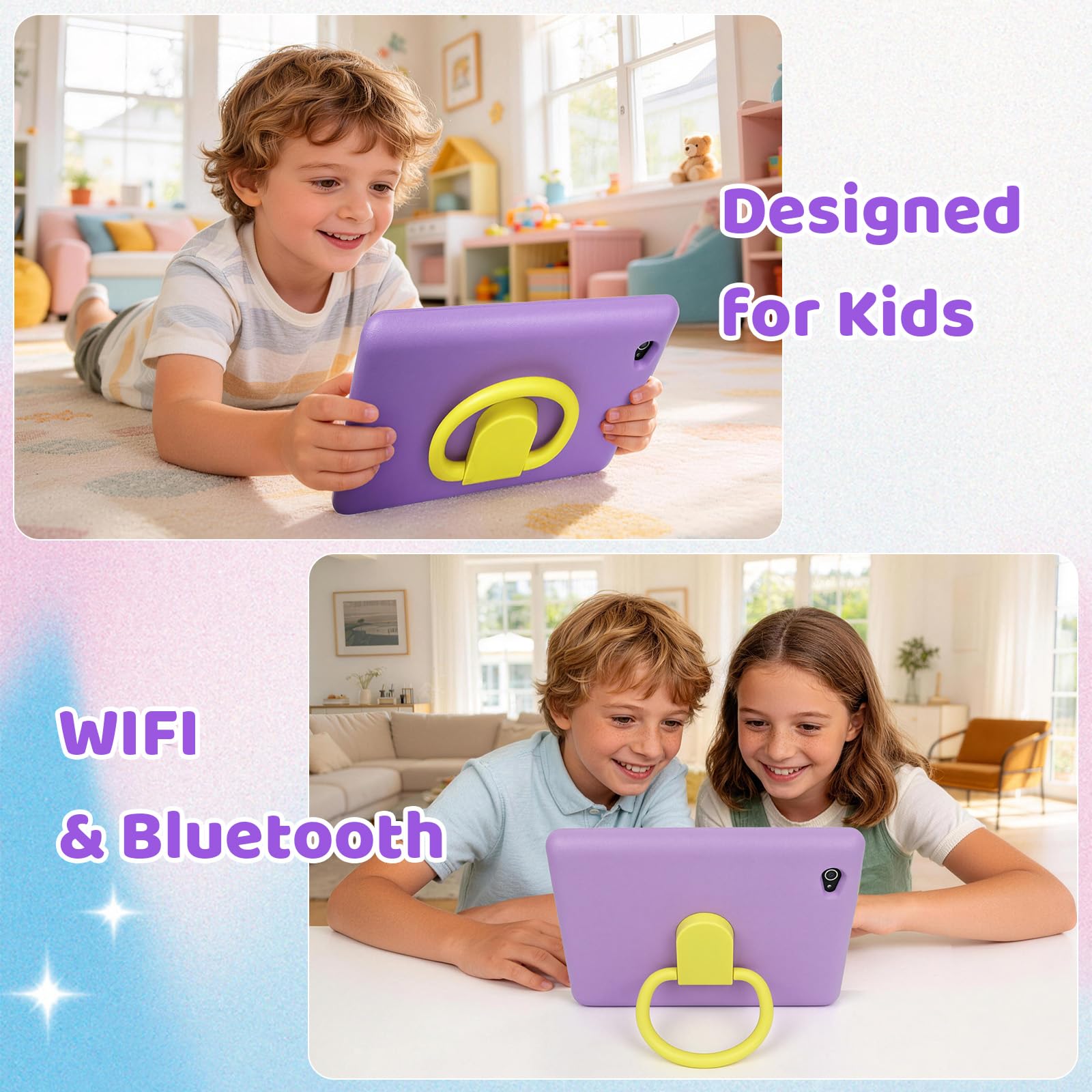 MUISOO Tablet para Niños 10 Pulgadas, Tablet Infantil Android 16 Cinco Núcleos, 24GB RAM 128GB ROM, Pantalla IPS HD 1280×800, Batería 6000mAh, Control Parental, WiFi 6 Bluetooth (Verde) — view 6