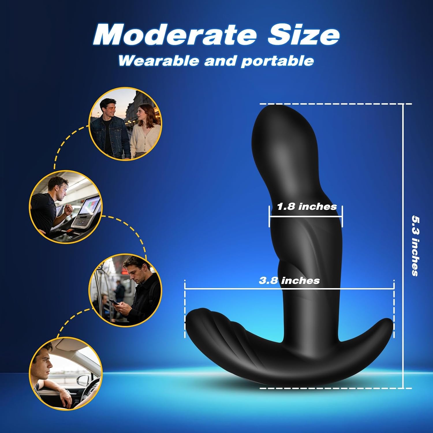 360° Rotating Prostate Massager Anal Toy, Male Sex Toy with 3 Rotation & 10 Vibration Modes, Butt Plug Vibrator for Women & Men, Anal Plug Dildo with Remote Control