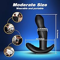 Vista 4 de Masajeador de próstata giratorio de 360°, juguete sexual masculino con 3 modos de rotación y 10 modos de vibración, vibrador de tapón para mujeres