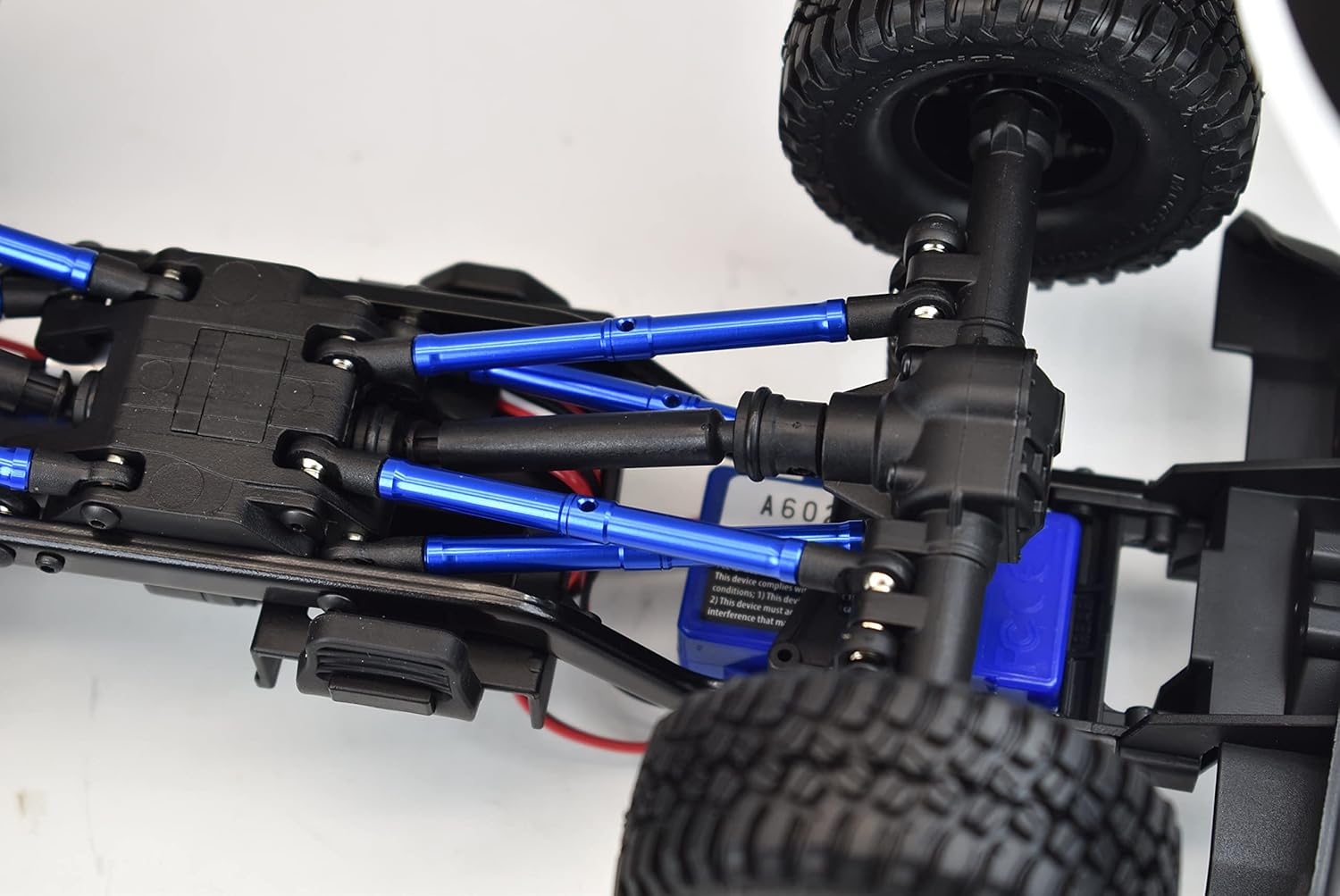 Aluminum 6061-T6 Adjustable Tie Rods Linkage for Traxxas 1:18 TRX4M Ford Bronco Crawler 97074-1 / TRX4M Land Rover Defender 97054-1 Upgrades - Blue