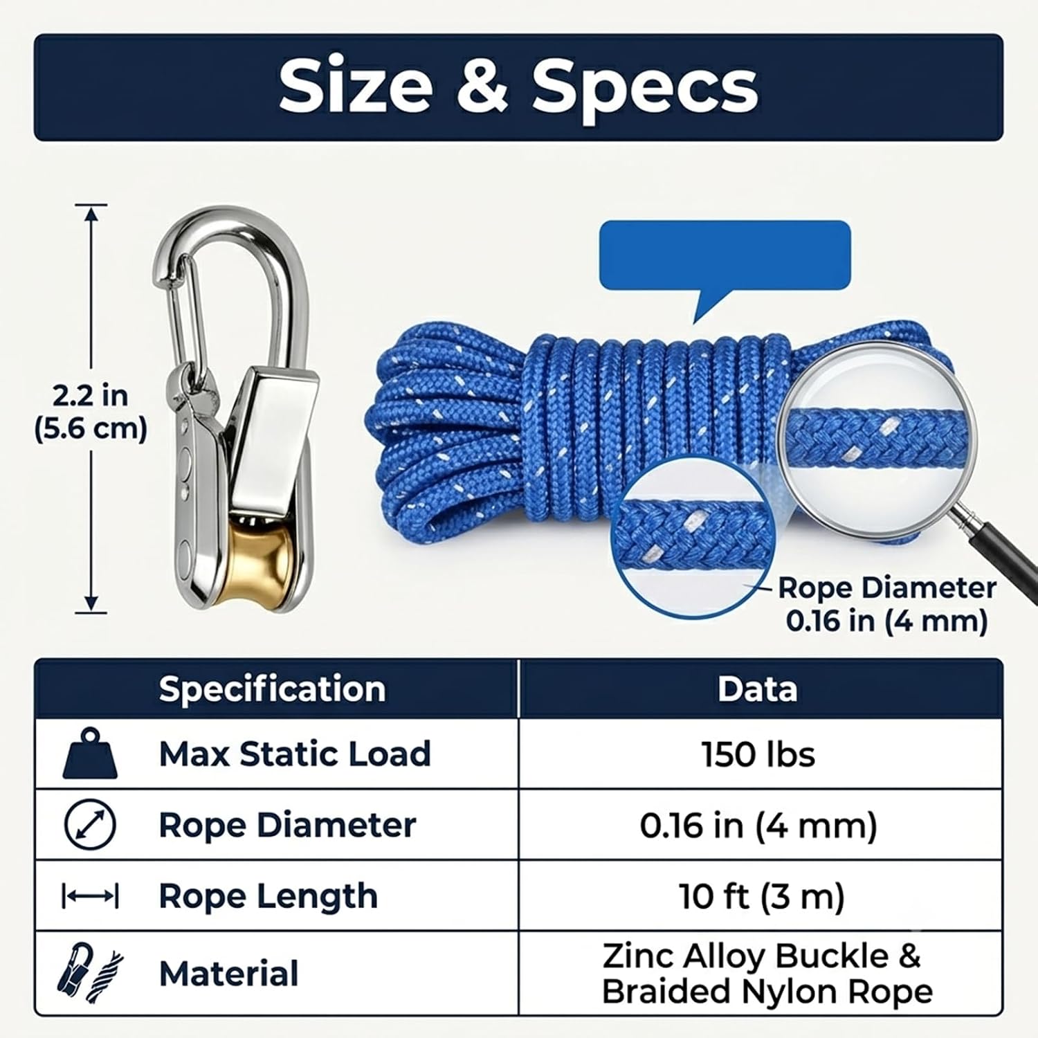 Rope Roller Tensioner Paracord Adjusters 6 Pack 6 Ropes, Heavy-Duty Retractable Buckle Rope Tightening Tool, No-Knot Quick-Release Buckle, Camping Tent Hammock Tarp Outdoor Gear