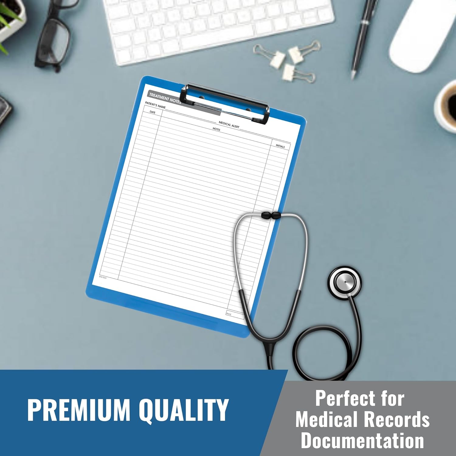 Doctor Stuff Medical & Dental Patient Progress Notes - Double-Sided, Heavyweight 28lb Paper, 100-Pack, Treatment Notes New Client Forms for Doctors, Nurses, and Office Professionals