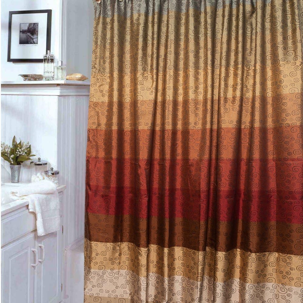 Sweet Home Collection Popular Bath Miramar Fabric Bathroom Shower Curtain, 0, Mirimac
