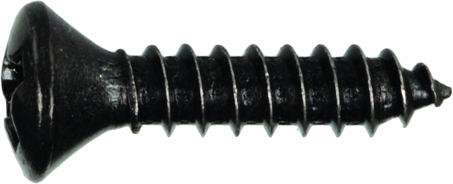 The Hillman Group 2857 8 x 1-Inch Oval Head Black Chromate Decorative Sheet Metal Screw, 30-Pack