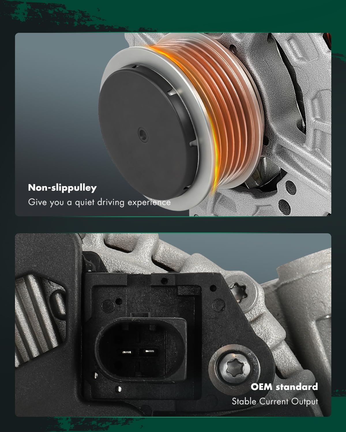 SCITOO 11478 Alternator Fit for Audi for A6 3.0L 3.2L 2009-2011 12V 180A CW 6 Groove Clutch Pulley, Replace# 11478N, 11478, 06E903016T, 06E903016TX, 0121715050, 0121715150