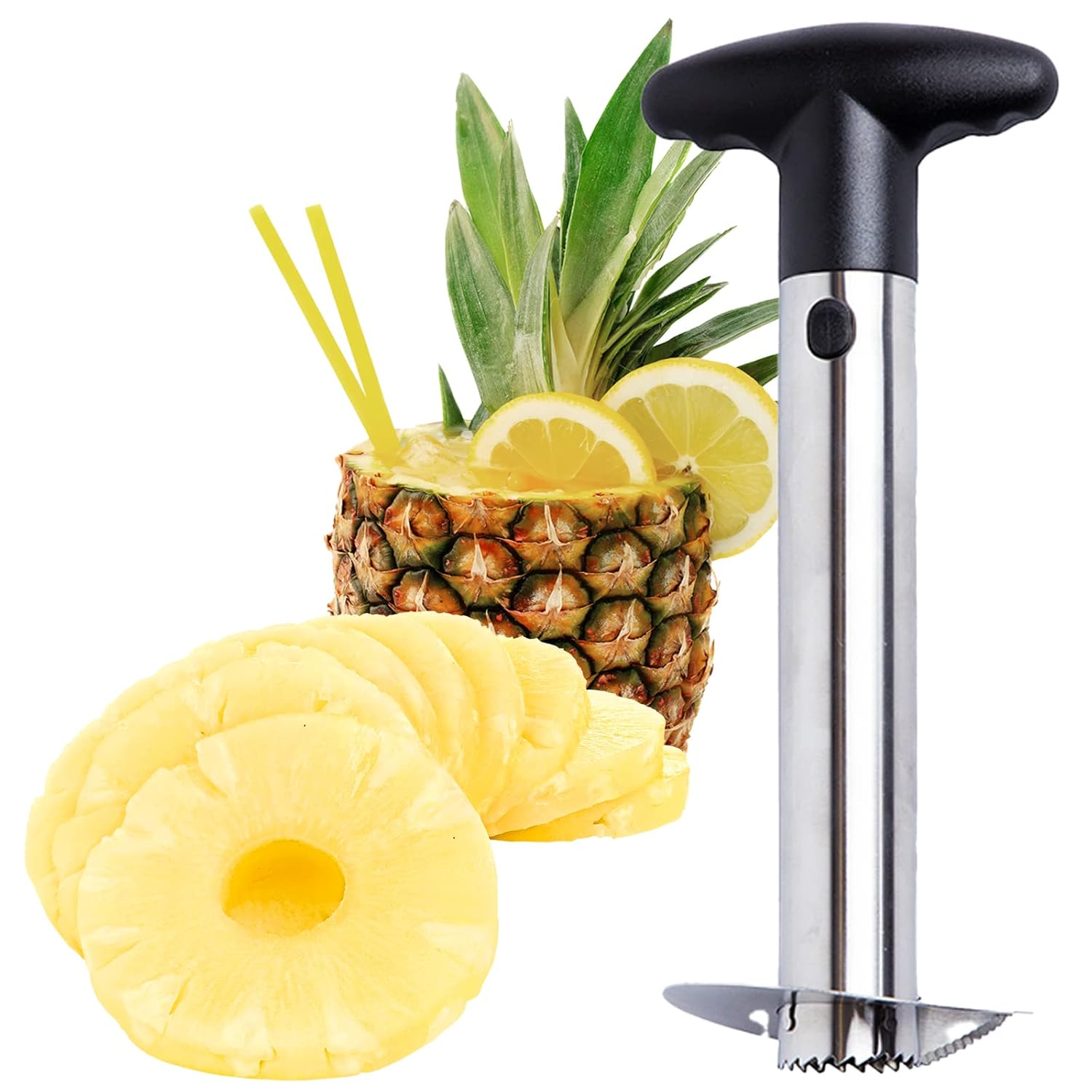 Stainless Steel Pineapple Corer Cutter Slicer Wedger Dicer Peeler Fruit