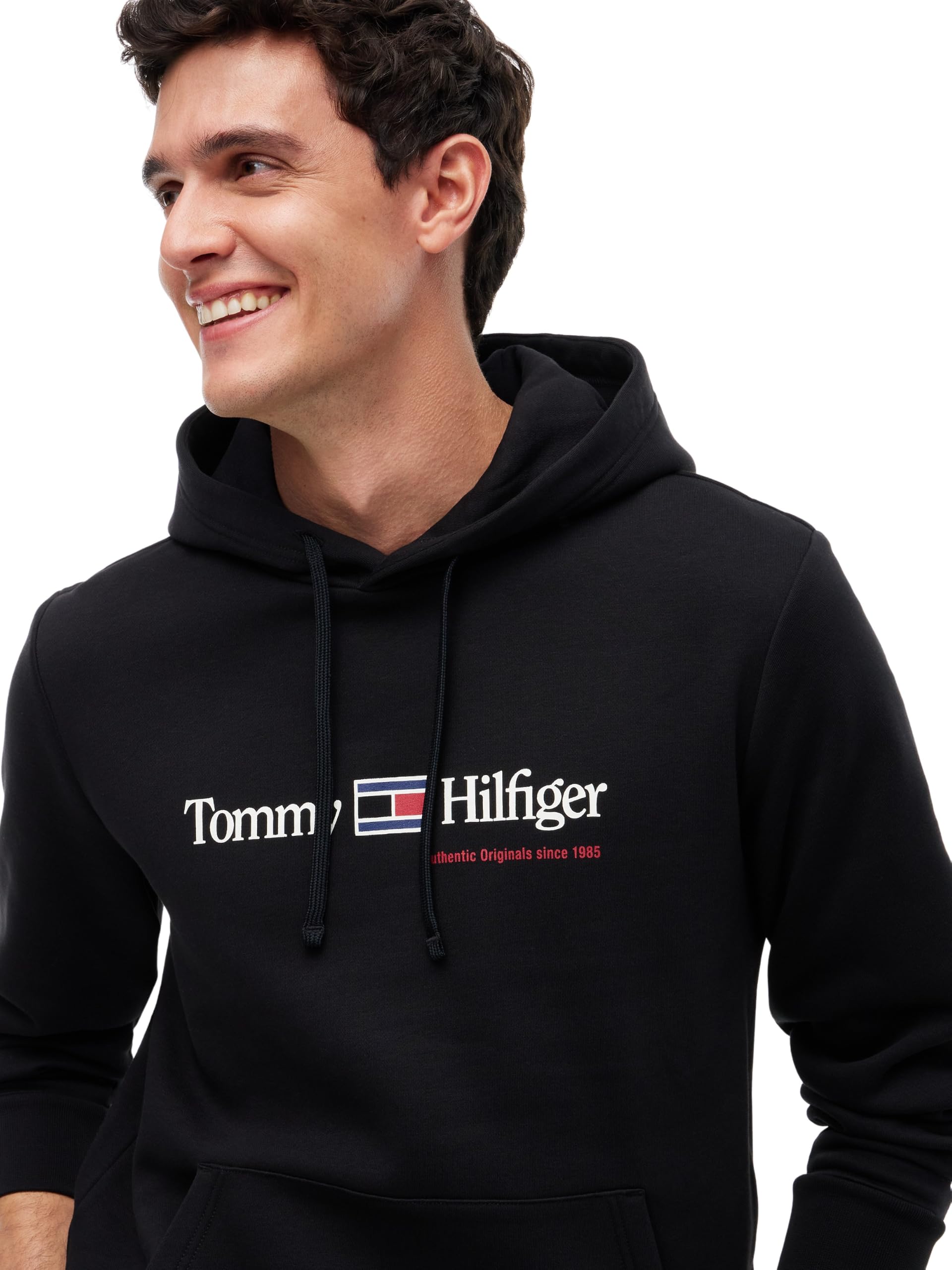 Tommy Hilfiger RWB Graphic Reg Fleece Hoodie Mw0mw44935 Sudadera con Capucha Hombre