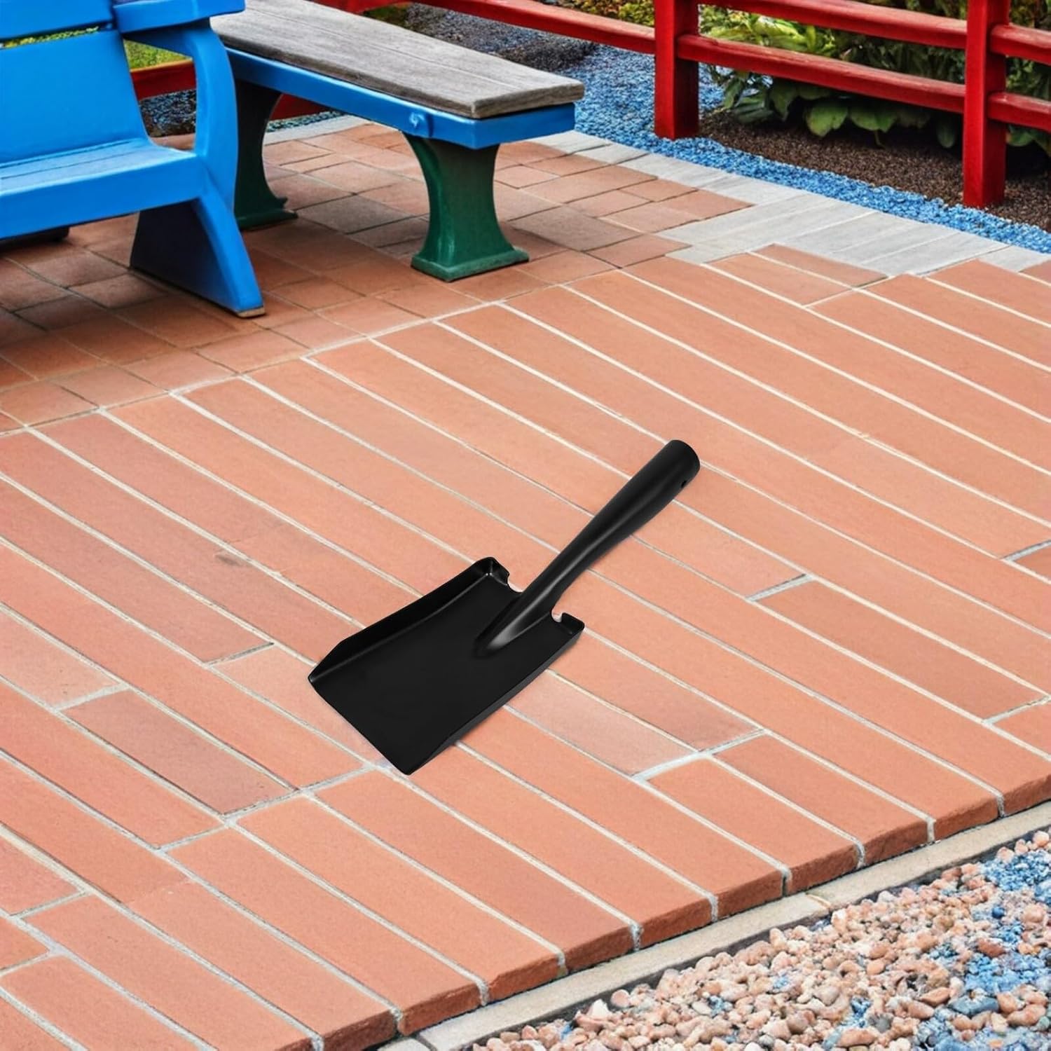 KICHOUSE 2pcs Fireplace Ash Shovel and Coal Hand Scoop, Manganese Steel Garden Shovel Tools for Outdoor Fire Pit and Indoor Wood Burning Stove Use