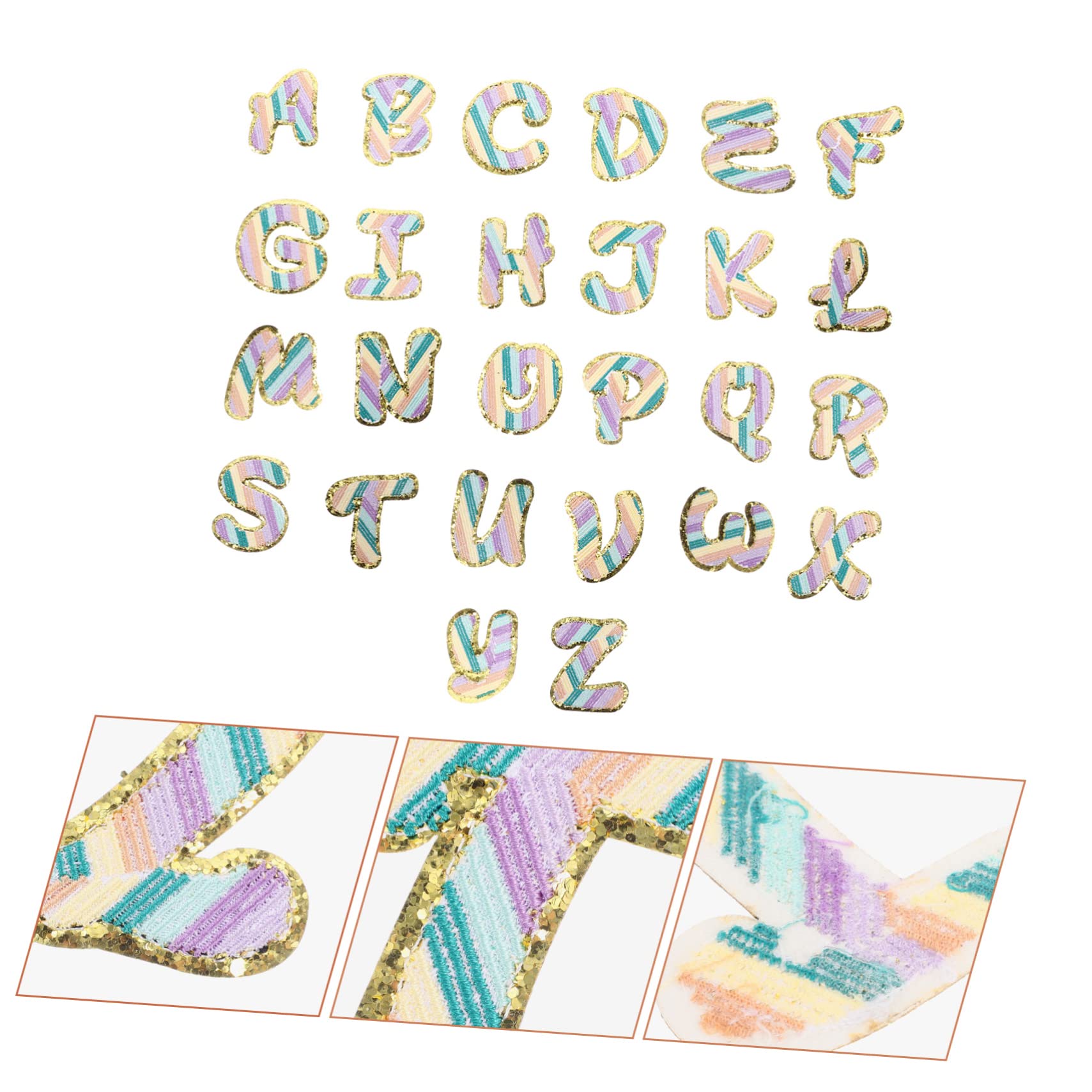 SHINEOFI 78pezzi Patches Ricamati in Alphabet Per Toppe Adesive Decorazione Per Abbigliamento e Borse Facili Applicare