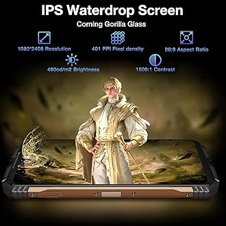 DOOGEE V31GT Rugged Smartphone, Thermal Imaging Camera, 10800mAh/66W, 20GB+256GB, 5G Rugged Phones MTK Dimensity 1080, 50MP, 6.58'' FHD+120Hz Dual SIM Mobile Phones Android, Face Unlock| NFC| UK