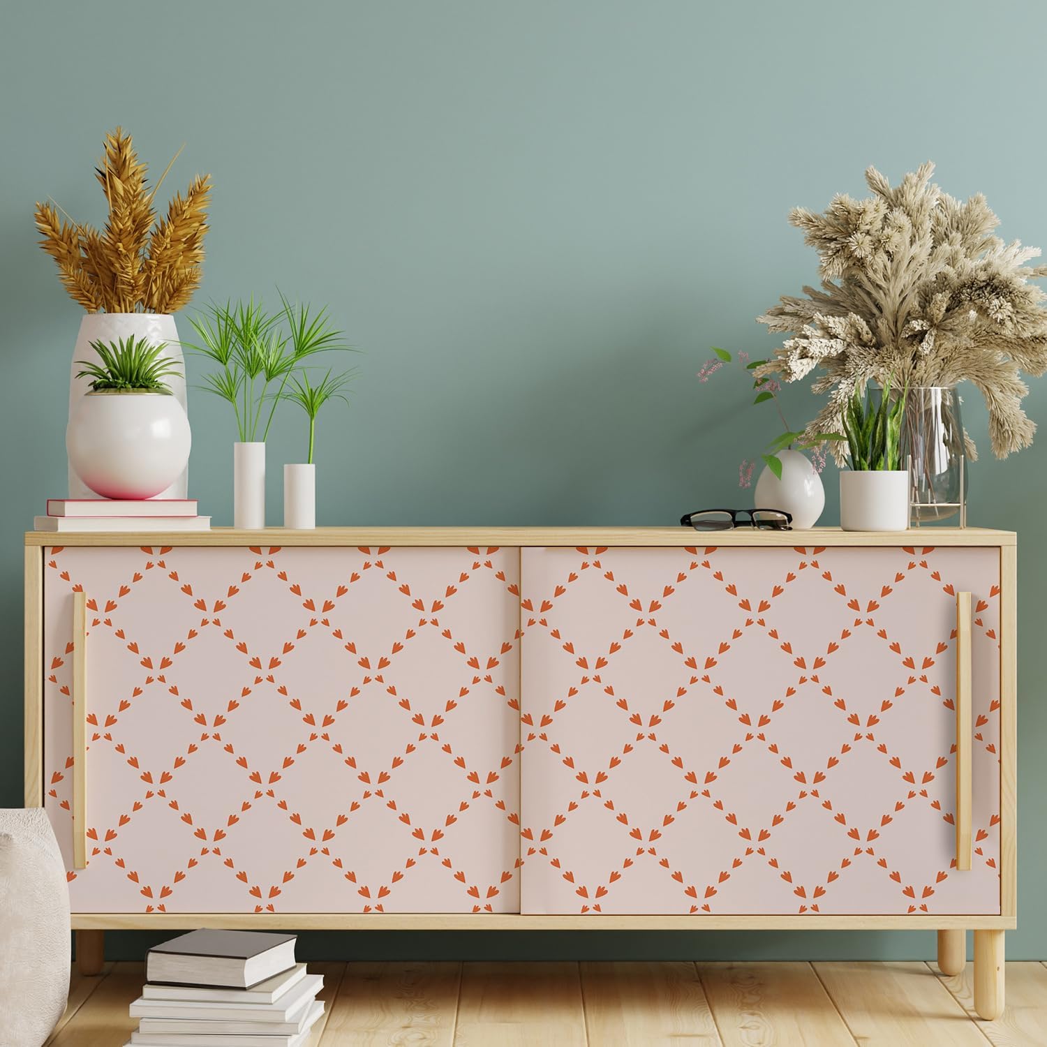 Arrow Peel and Stick Wallpaper Leather Effect Textured PVC Shelf Cabinets Liner Pink Girls Bedroom Dampproof Wall Backsplash 15.20x126.22 Inch