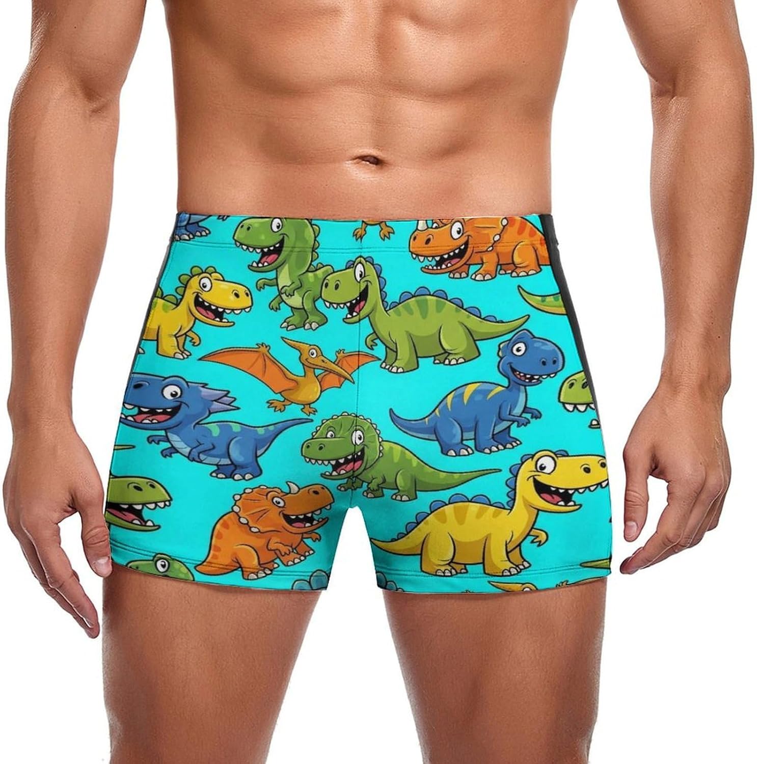 Mens Swim Trunks, Breathable Quick Dry Swimwear Bathing Suit Stretchy Board Shorts Swim Briefs