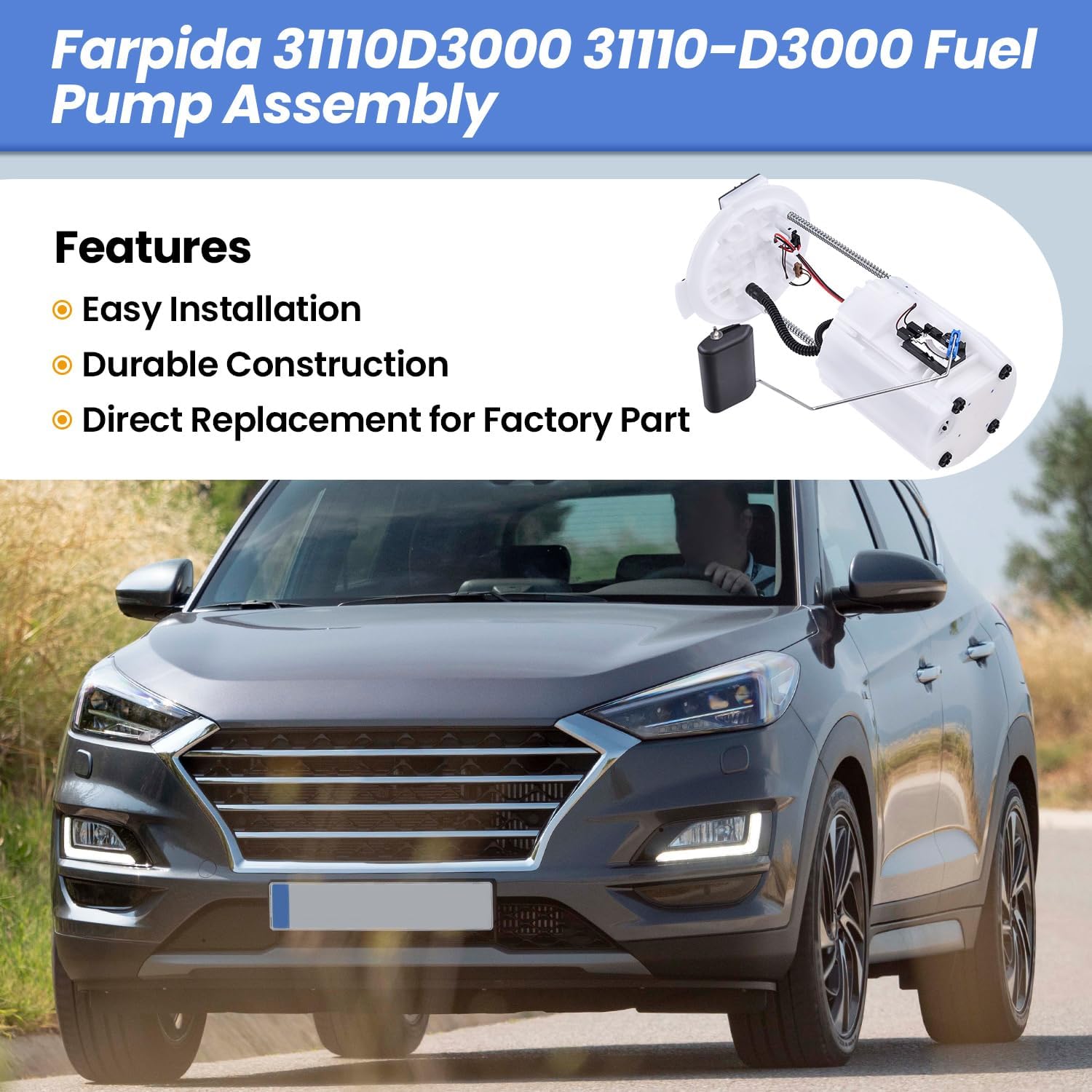 31110D3000 31110-D3000 Fuel Pump Assembly Fits For Hyundai Tucson TL TLE 2016-2020 Gasoline Pump