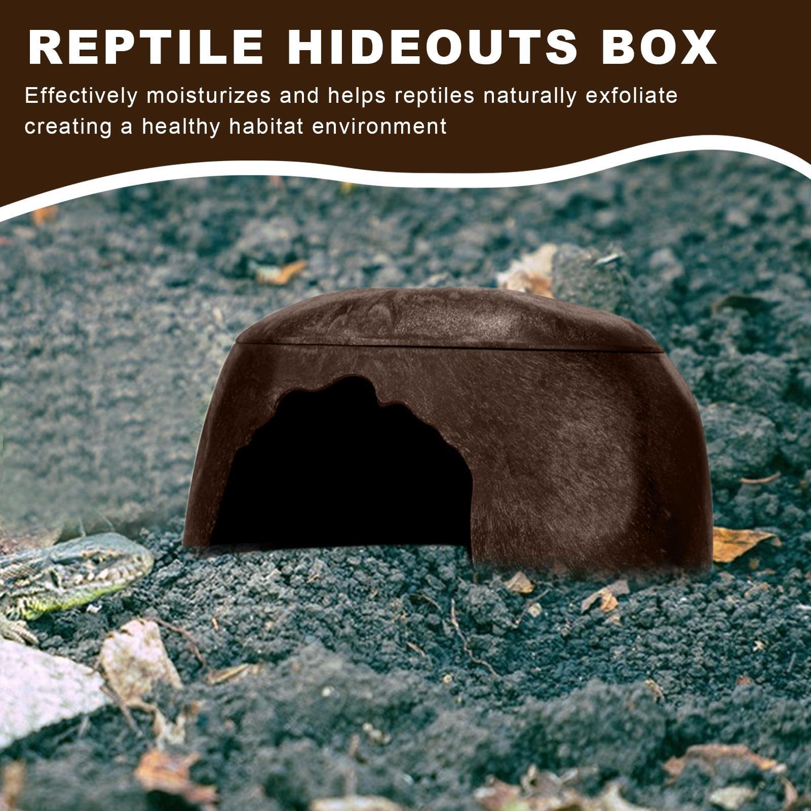 Hábitat para Reptiles Y Cuevas Refugio Compacto y Accesorios para Terrario | Hábitat Para Reptiles para Interiores, Exteriores, Jardín Serpientes, Tortugas, Ranas, Lagartijas, Geckos