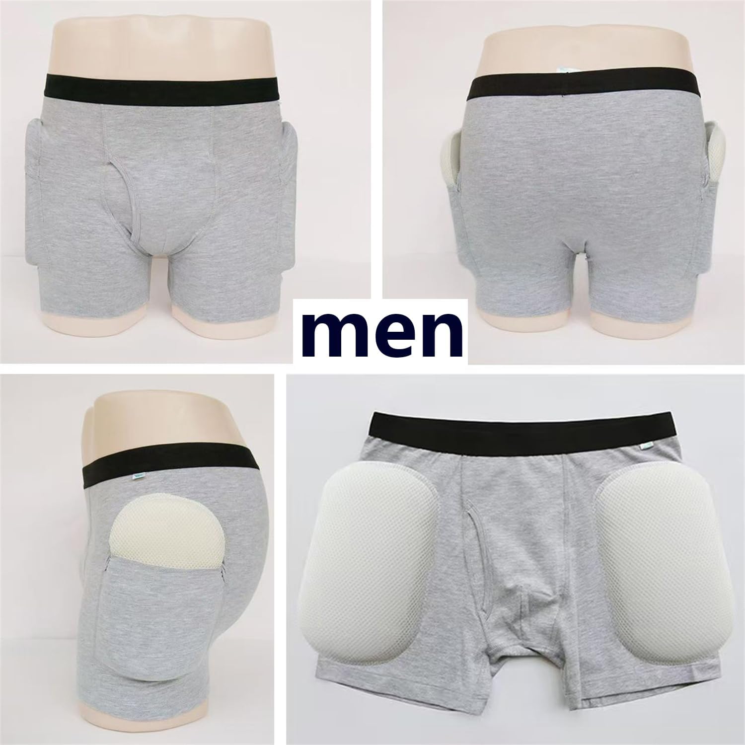 Padded Shorts Elderly Women Men, Padded Hip and Butt Shorts for Elderly, Hip Protector Unisex Underwear