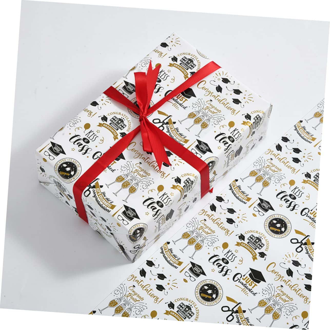 Healeved 24blätter Graduation Wrapping Paper Trophy Scroll Geschenkpapier Für Abschlussfeiern Für Diy Bastelprojekte Und
