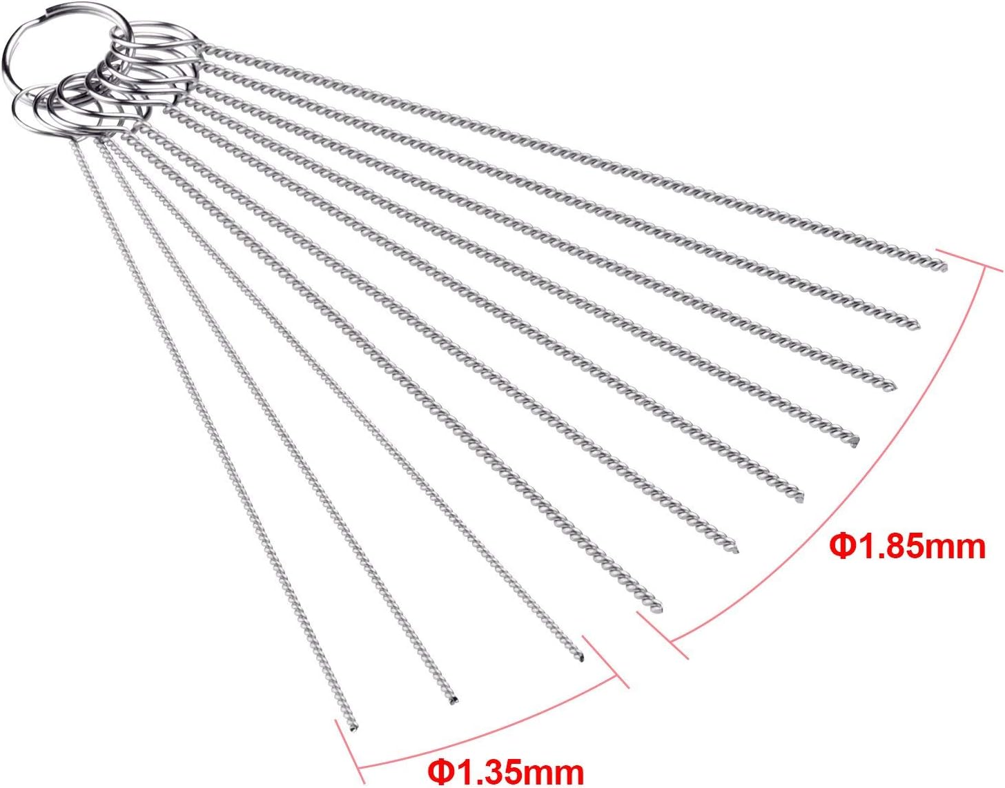Set of 2 Carburetor Carbon Dirt Jet Remove Cleaner 13 Cleaning Wires Set + 10 Cleaning Needles + 5 Nylon Brushes Tool Kit for Motorcycle ATV Moped Welder Carb Chainsaw Spray Guns Torch Tips : Automotive