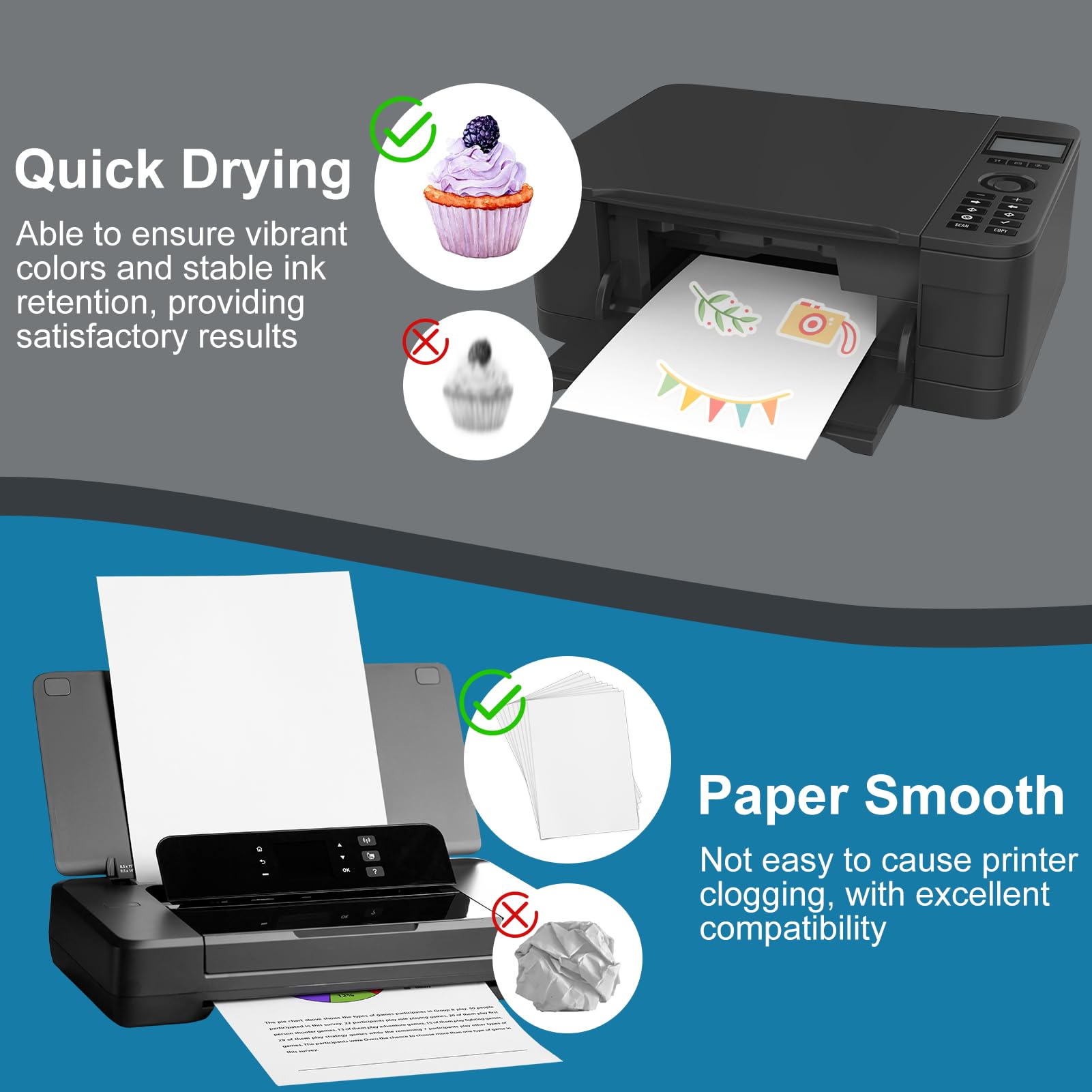 Adesivi Impermeabili A4 Per Stampante - 12 Fogli Vinile Autoadesivo - Foto 3