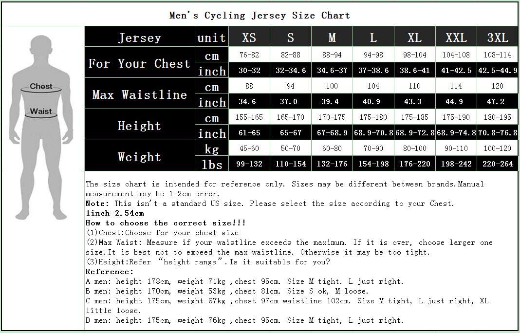 Cycling Jersey Riding Men Bike Bicycle Shirt Top Outdoor Sportswear with 3 Rear Pocket USA