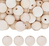 Vista 18 de Mandala Crafts - 2000 cuentas de madera redondas pequeñas de 6 mm para manualidades, suministros de macramé - Cuentas de madera natural sin terminar