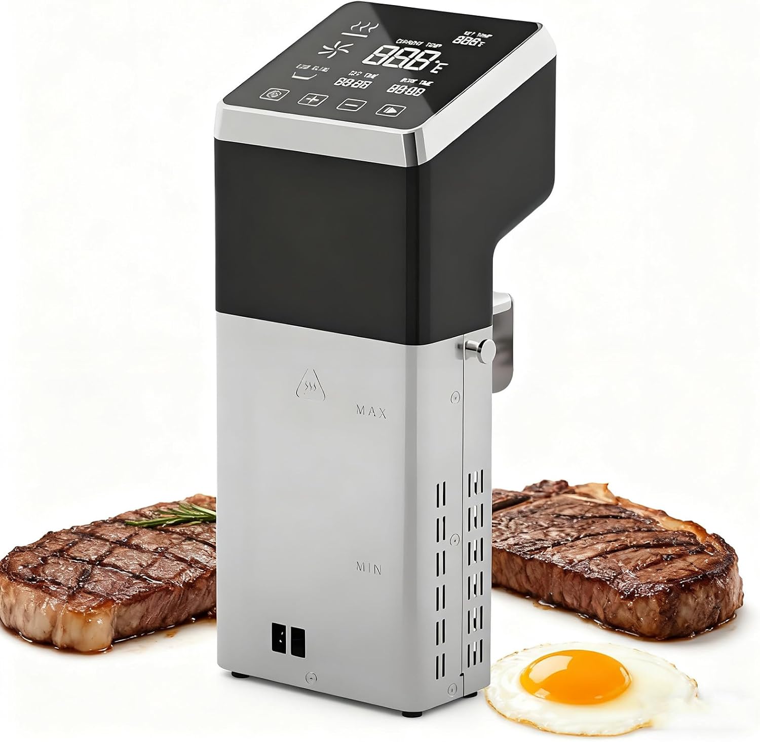 Immersion Circulator, Commercial Restaurant Sous Vide Machine, Large Capacity Sous Vide, Fast-Heating, Sous Vide Cooker 1600W, with Touchscreen Accurate Temperature Timer