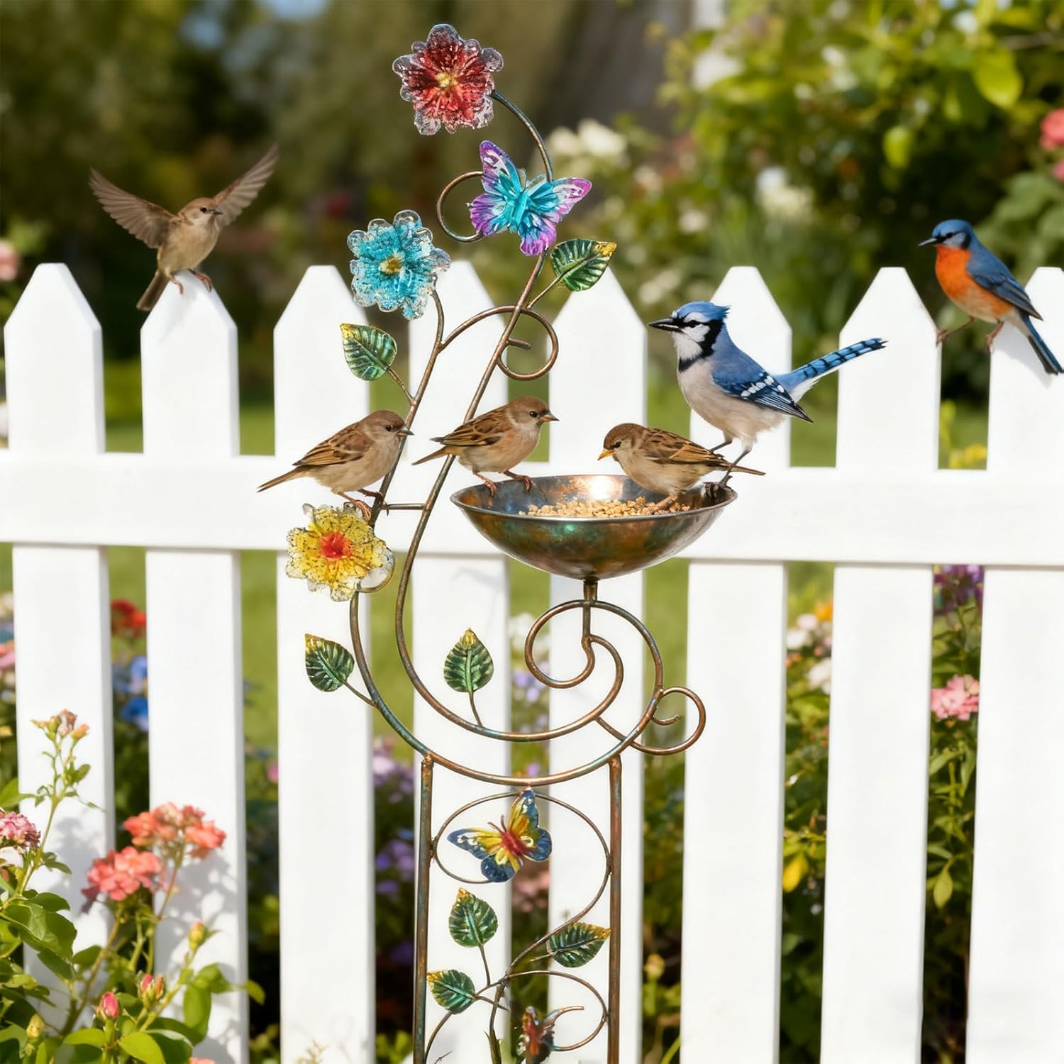 Elaborate Wrought Iron Plant Grating 60 Inch Height Decorative Garden Structure for Vine Assist Vintage Garden Grating Outdoor